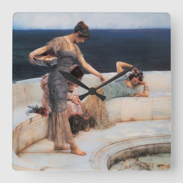 Horloge Carrée Silver Favorites by Lawrence Alma-Tadema (Recto)