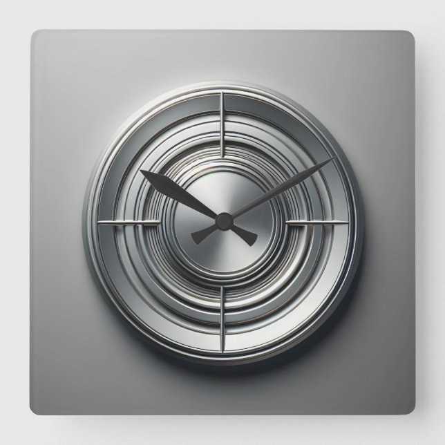 Horloge Carrée silver metal quarters (Recto)