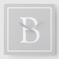 Simple Monogramme Gris Clair