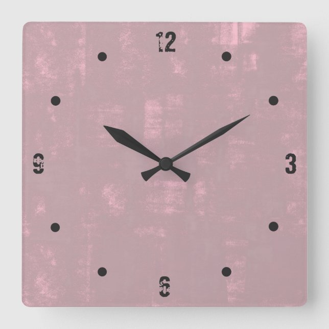 Horloge Carrée Simple rudern mallow pink abstract (Recto)