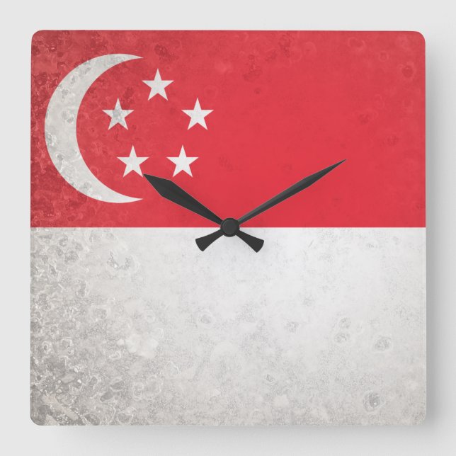 Horloge Carrée Singapour (Recto)