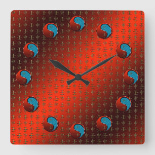 Horloge Carrée Singe d'eau