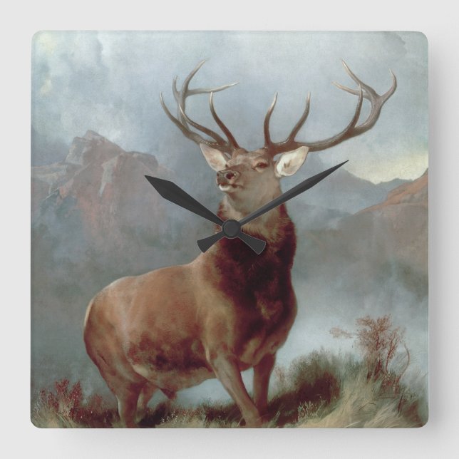 Horloge Carrée Sir Edwin Landseer | Monarque du Glen, 1851 (Recto)