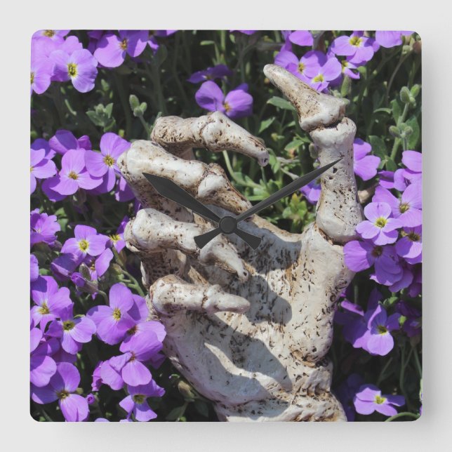 Horloge Carrée Skelethand - Gothic / Wanduhr (Recto)