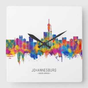 Horloge Carrée Skyline de Johannesbourg
