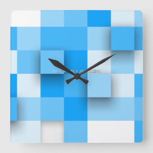Horloge Carrée SlipperyJoe's carré artwork mosaïque moderne trois