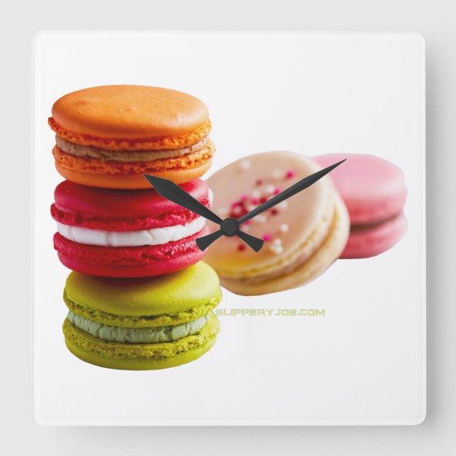 Horloge Carrée SlipperyJoe's Macaroon cookies (Recto)