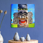 Horloge Carrée "Smile" Citation Amusante Soirée Rire Les Dents Vi<br><div class="desc">Qui peut résister à un tel visage riant ? Pensez à "sourire pendant que vous avez encore des dents" quand vous regardez l'heure sur ce personnage décalé et coloré, horloge murale photographique. Fait un grand cadeau pour quelqu'un de spécial! Vous pouvez facilement personnaliser cette horloge murale de photographie plus j'offre...</div>