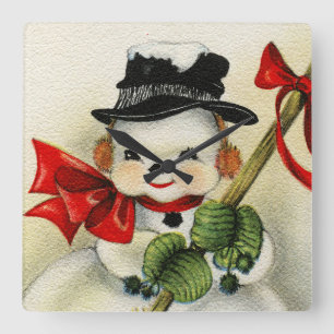 Horloge Carrée Snowman 004