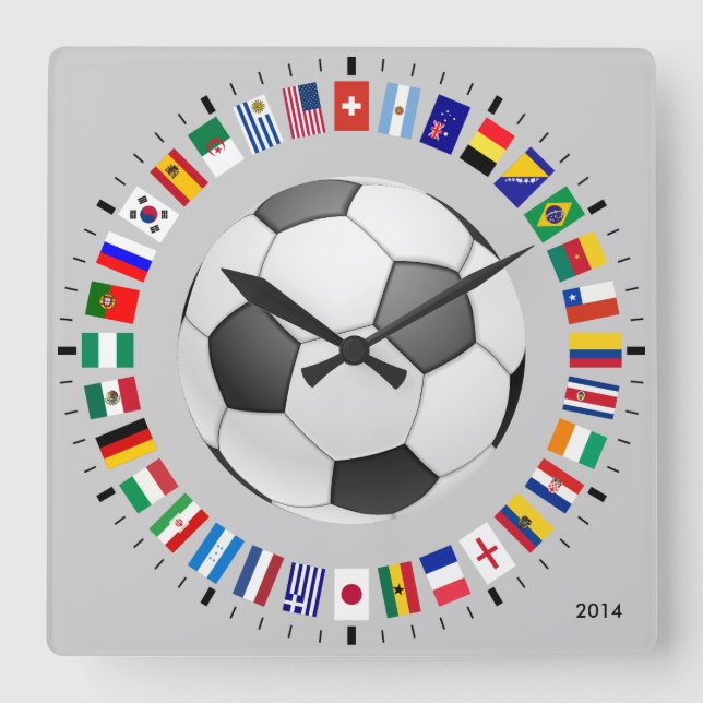 HORLOGE CARRÉE SOCCER (Recto)