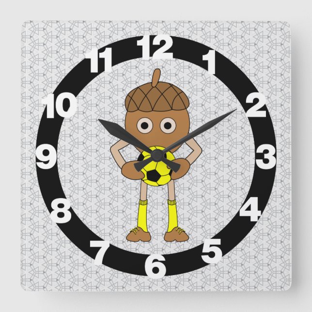 Horloge Carrée Soccer (Recto)