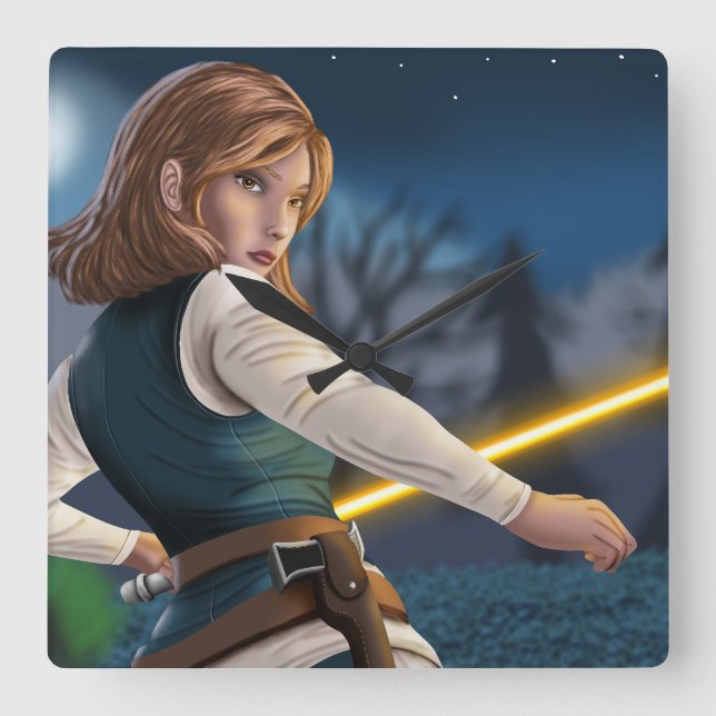 Horloge Carrée Soldat en exil Cassandra (Recto)