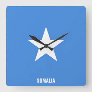 Horloge Carrée Somalia Flag Dazzling Patriotic