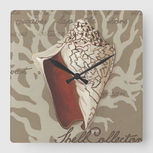 Horloge Carrée Sonnet maritime IV (Recto)