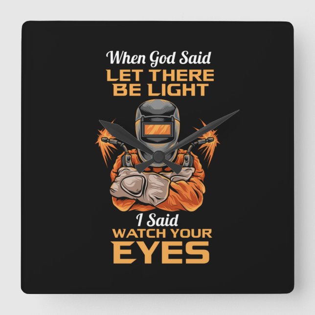 Horloge Carrée Soudeur (Recto)