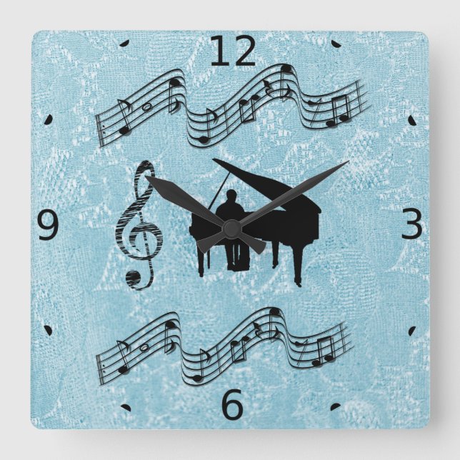 Horloge Carrée SOUNDS OF MUSIC Clock (Recto)