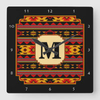 Southwest Design Red Black Gold Tribal Motif