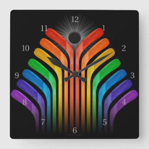 Horloge Carrée Spectrum d'entraînement de hockey