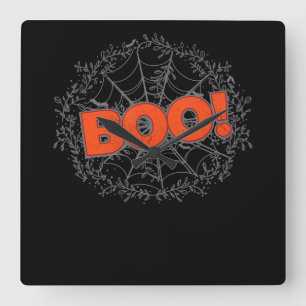 Horloge Carrée Spider Web Boo Venin Idea