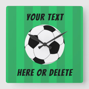 Horloge Carrée Sports de terrain de balle de football