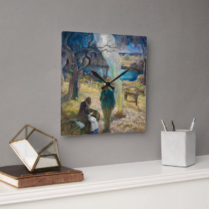 Horloge Carrée Spring by Newell Convers Wyeth