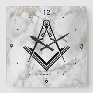 Horloge Carrée Square Freemason Wall Clock   Unique Masonic Gifts