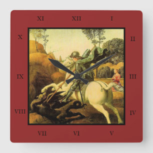 Horloge Carrée "St. George et le Dragon" de Raphaël (vers 1505)
