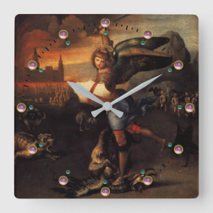 Horloge Carrée St Michael et le Dragon