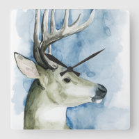 Stag errant - Aquarelle
