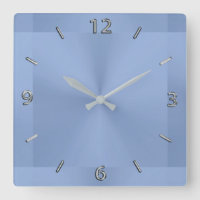 Steel Blue Modern Metallc Wall Clock