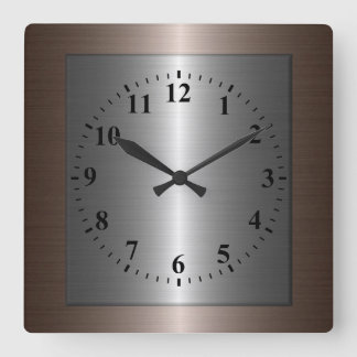 Horloge Carrée Steel metal