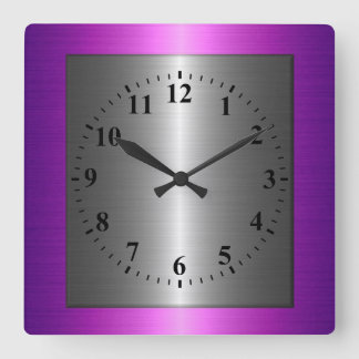 Horloge Carrée Steel metal