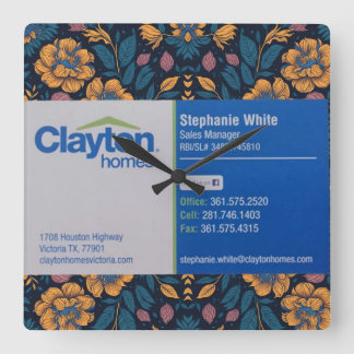 Horloge Carrée Stephanie White Clayton Homes