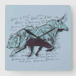 Horloge Carrée Stock Market Analysis Finance