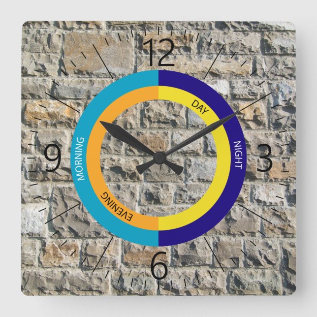 Horloge Carrée Stony pattern (Recto)