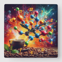 Structure de caféine moléculaire - Science Art Caf