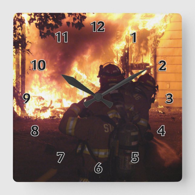 Horloge Carrée Structure fire (Recto)