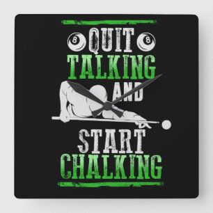 Horloge Carrée Style Billard