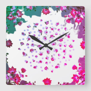 HORLOGE CARRÉE STYLE D'ART ET DE DESIGN
