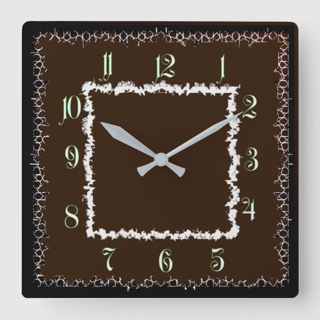 Horloge Carrée Style rétro (Recto)