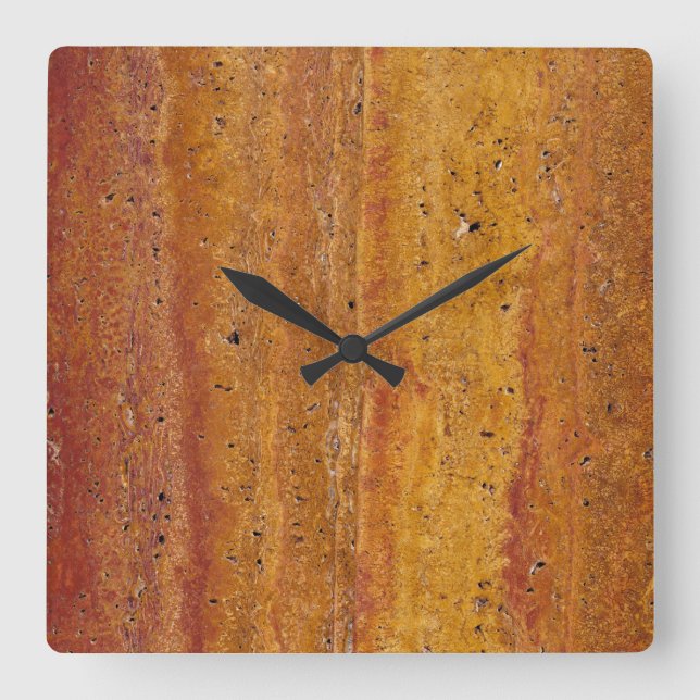 Horloge Carrée Styles classiques Bois (Recto)