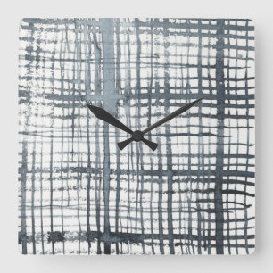 Horloge Carrée Stylet - vérifiez le motif