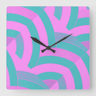 Horloge Carrée styliste moderne sophisticates chevronnés