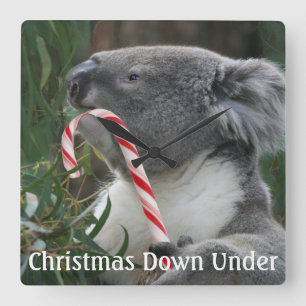 Horloge Carrée Sucre de canne Cute Koala