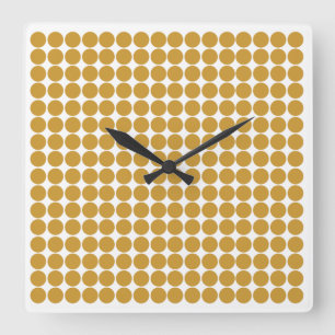 Horloge Carrée Sudan Brown Safari Dot