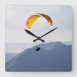 Horloge Carrée Suisse Paraglider Epic Fun Fab Orange