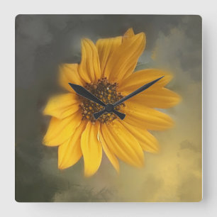 Horloge Carrée Sunflower wall clock
