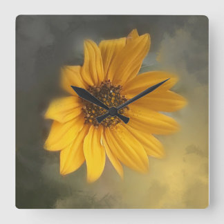 Horloge Carrée Sunflower wall clock