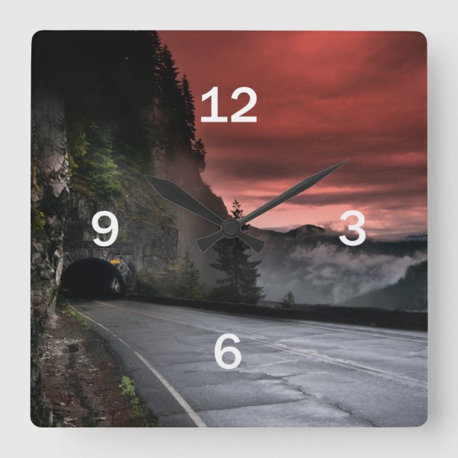 Horloge Carrée Sunrise wall clock (Recto)