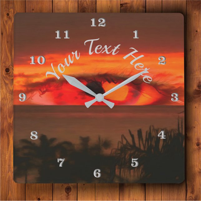 Horloge Carrée Sunset Eye 2106 (Créateur téléchargé)
